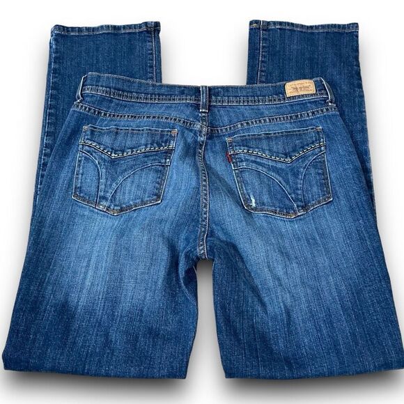 Levi’s Medium Wash Distressed Straight Leg 505 Jeans Size 12 L/C - Picture 5 of 9